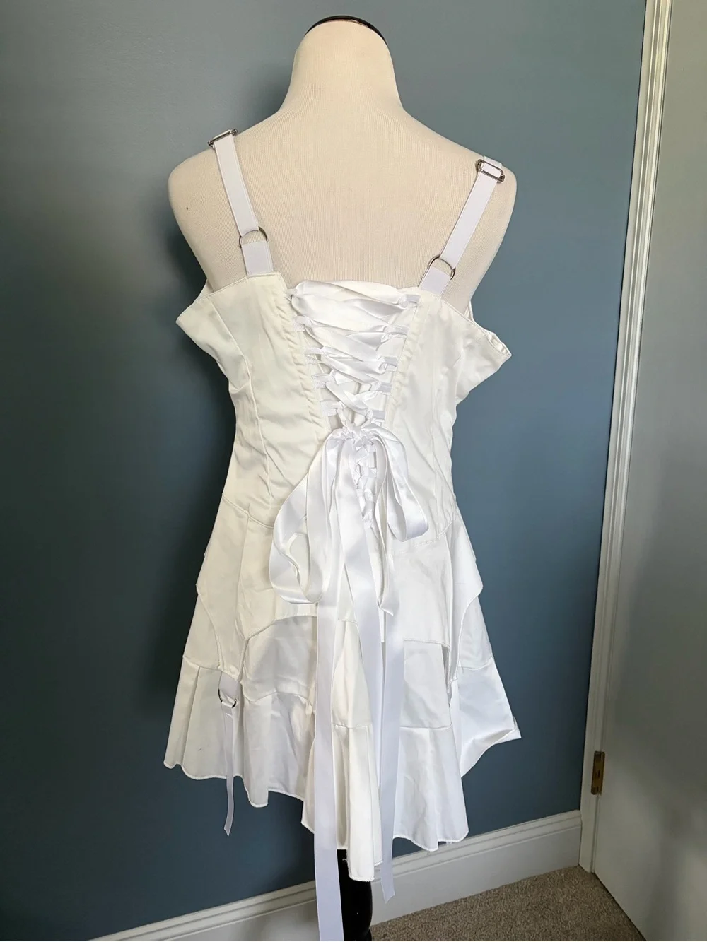 Dibo Bodi Handmade Under Bust White Corset Dress Size Large